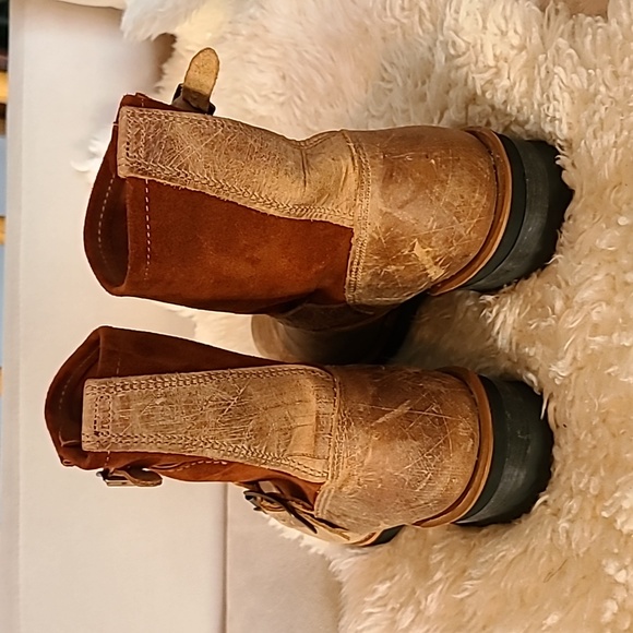 Engineer Style Leather Boots, size 8 - Picture 4 of 12